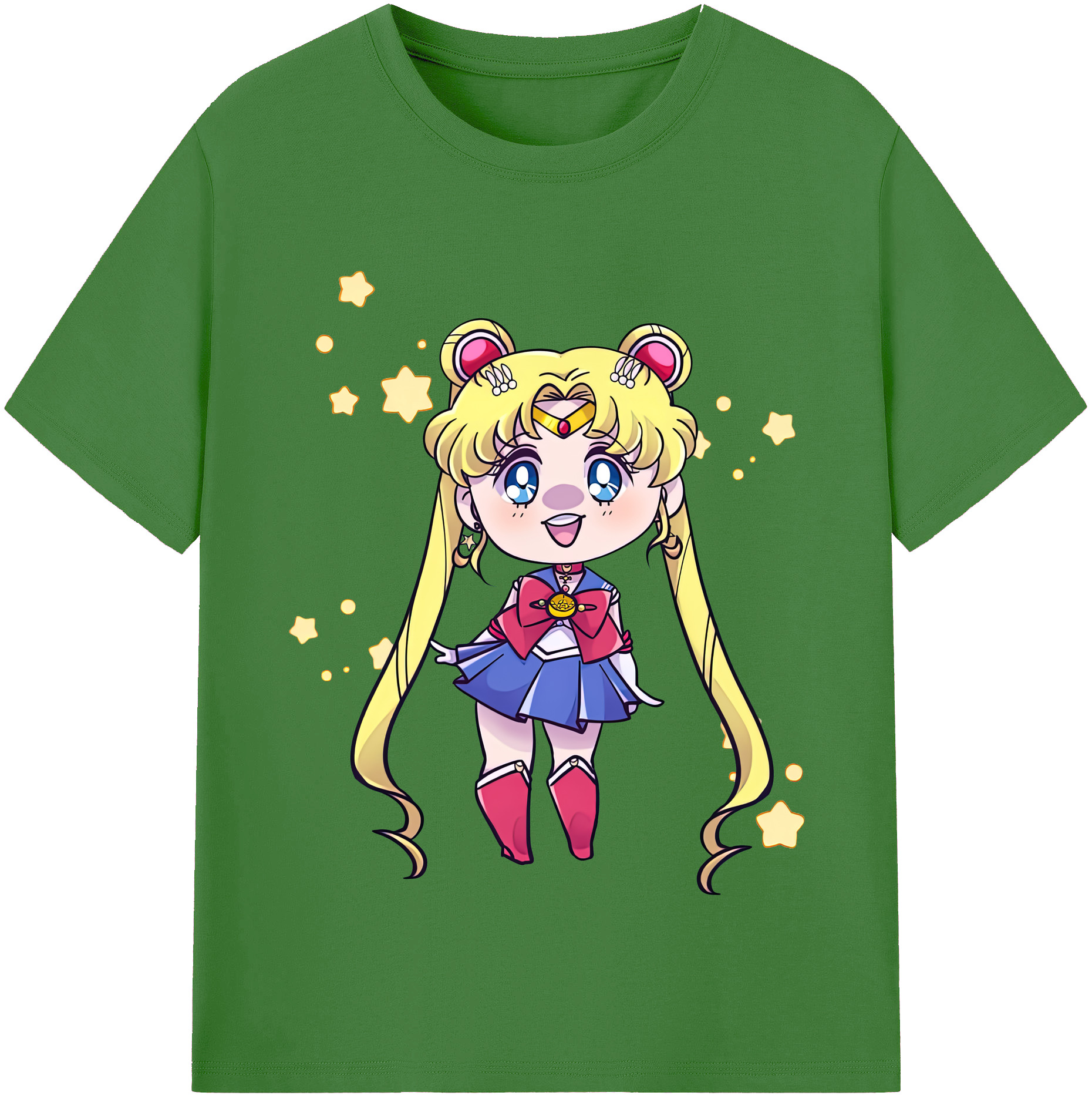 （画像用） 美少女戦士セーラームーン 月野 うさぎ つきの うさぎ Sailor Moon Tsukino Usagi レディースカジュアルプリントTシャツ（綿100％）